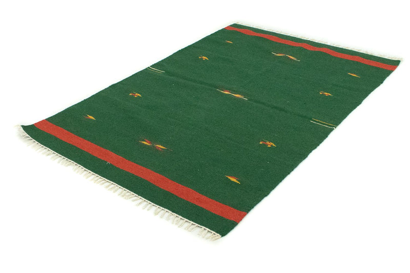 Tapis Kelim - Tendance - 180 x 120 cm - vert foncé