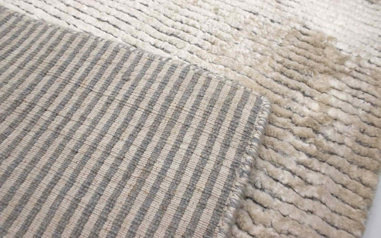 Tapis en viscose - 95 x 65 cm - beige