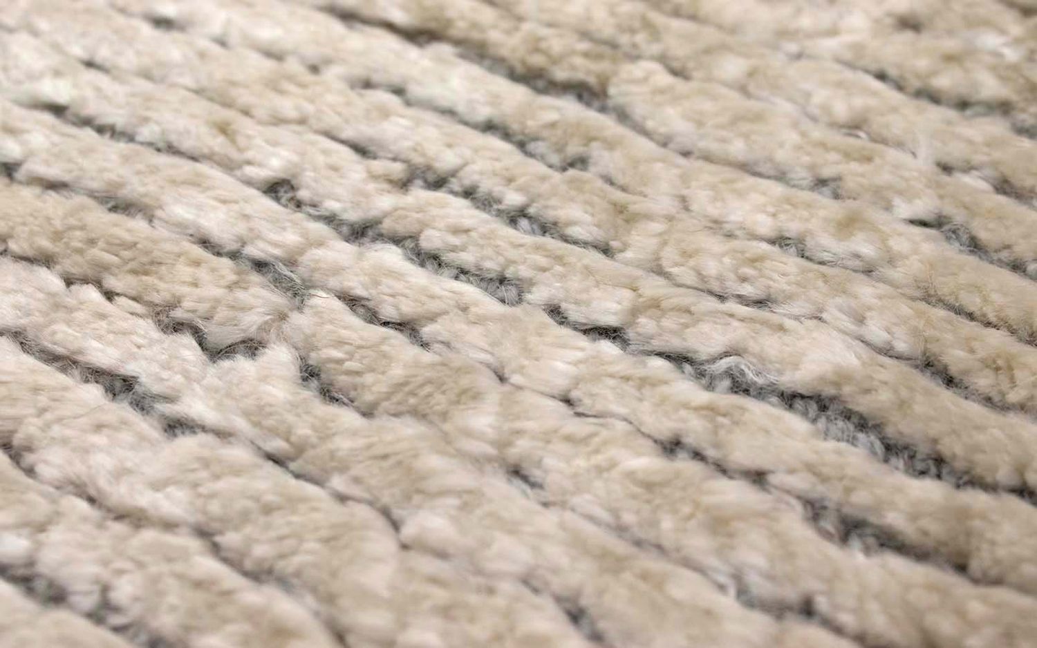 Tapis en viscose - 95 x 66 cm - beige