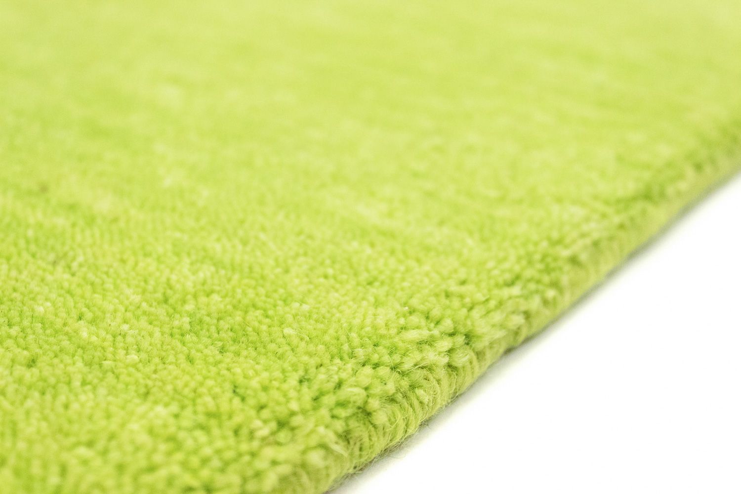 Tapis de couloir Tapis Gabbeh - Indus - 400 x 80 cm - vert lime