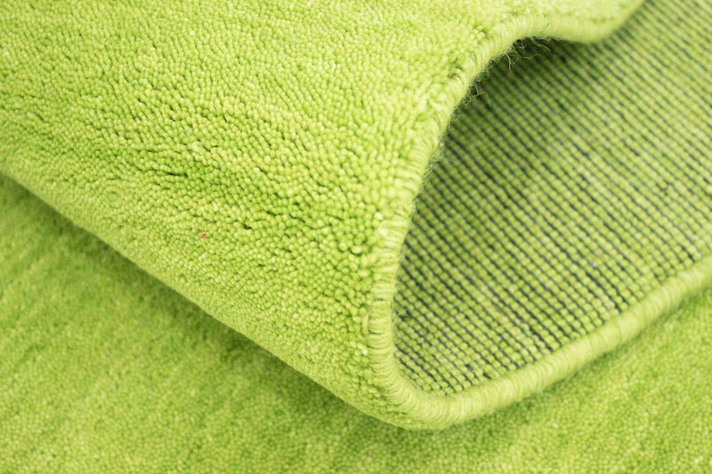 Tapis de couloir Tapis Gabbeh - Indus - 400 x 80 cm - vert lime