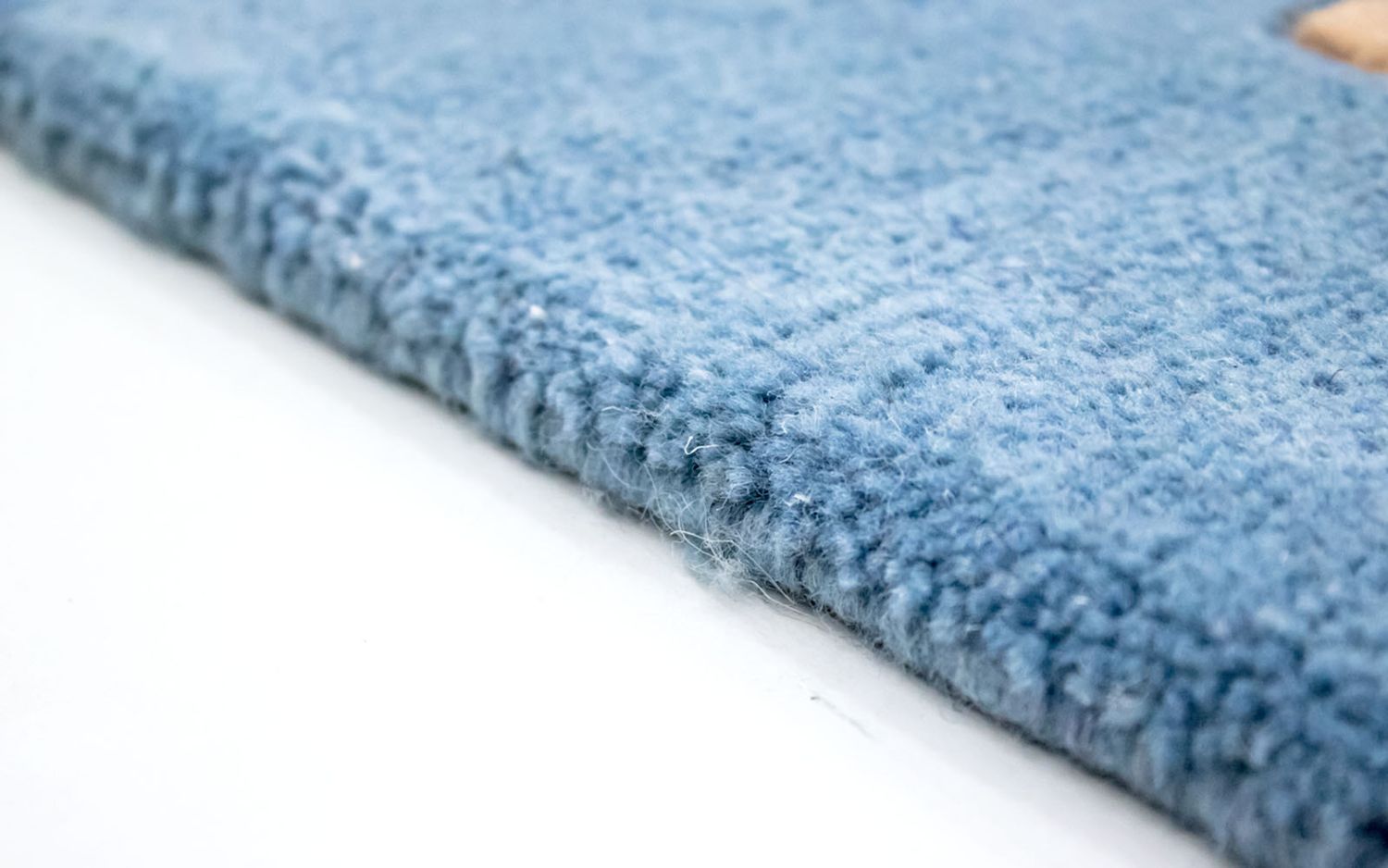 Tapis Népalais - 140 x 70 cm - bleu clair