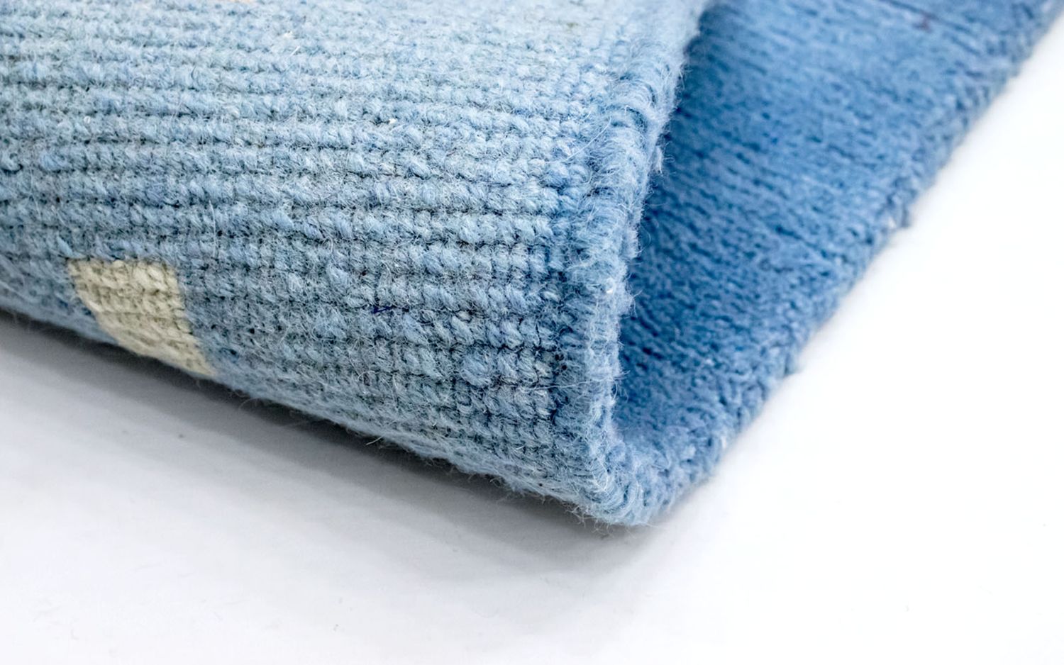 Tapis Népalais - 140 x 70 cm - bleu clair