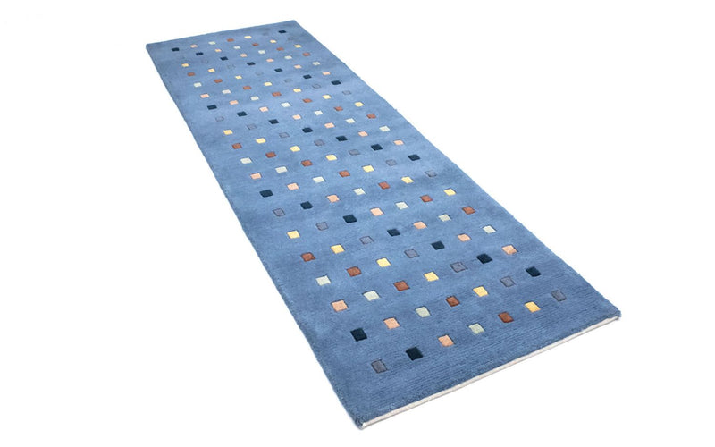 Tapis Népalais - 140 x 70 cm - bleu clair