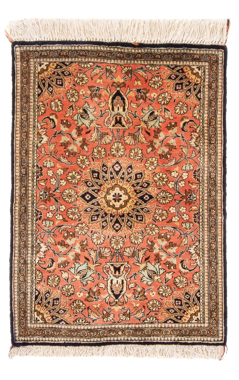 Tapis en soie - Ghom soie - Premium - 80 x 60 cm - rouge