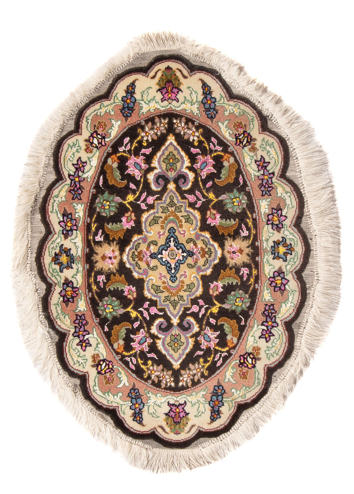 Tapis persan - Tabriz - Royal ovale  - 68 x 48 cm - noir