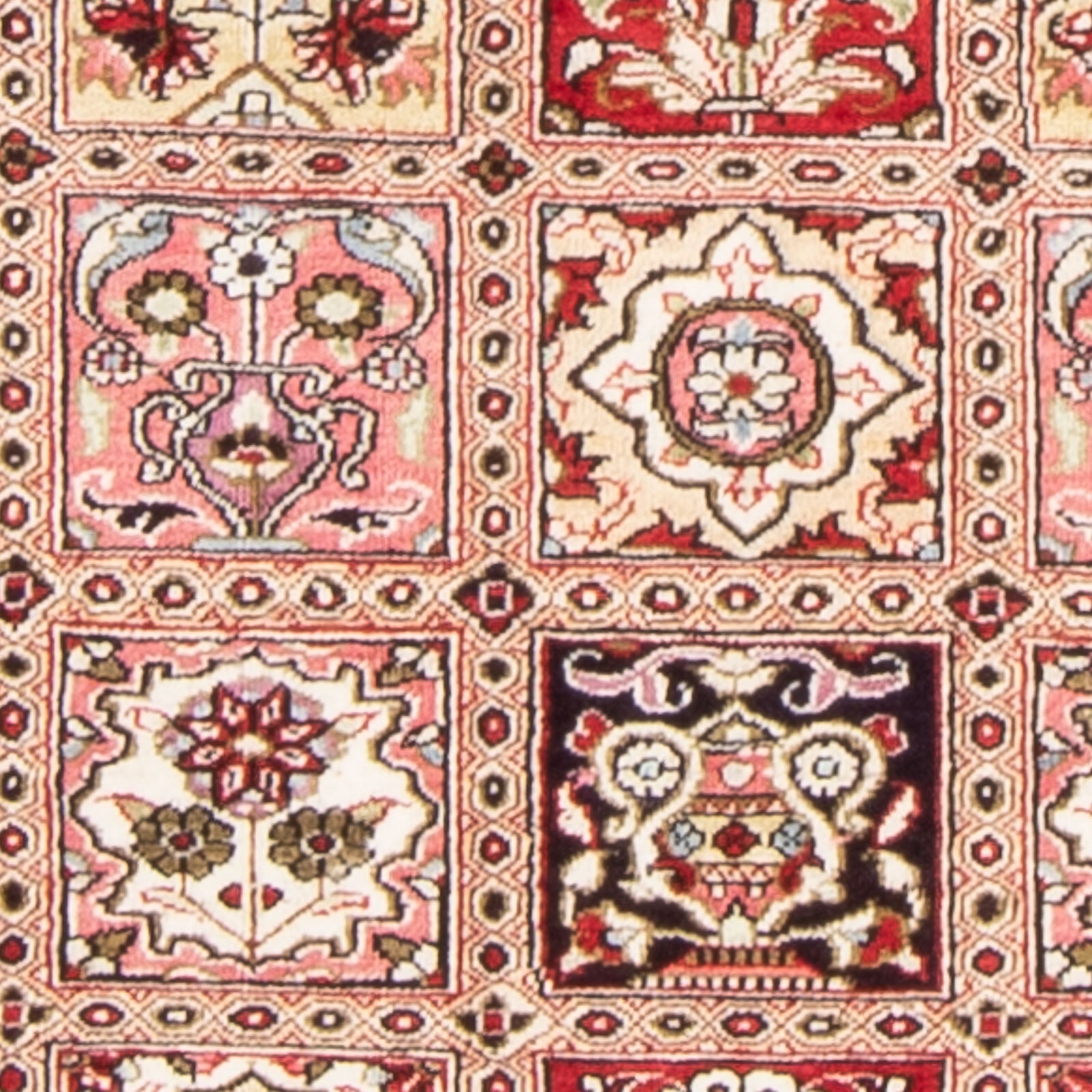 Tapis en soie - Ghom soie - Premium - 71 x 58 cm - multicolore