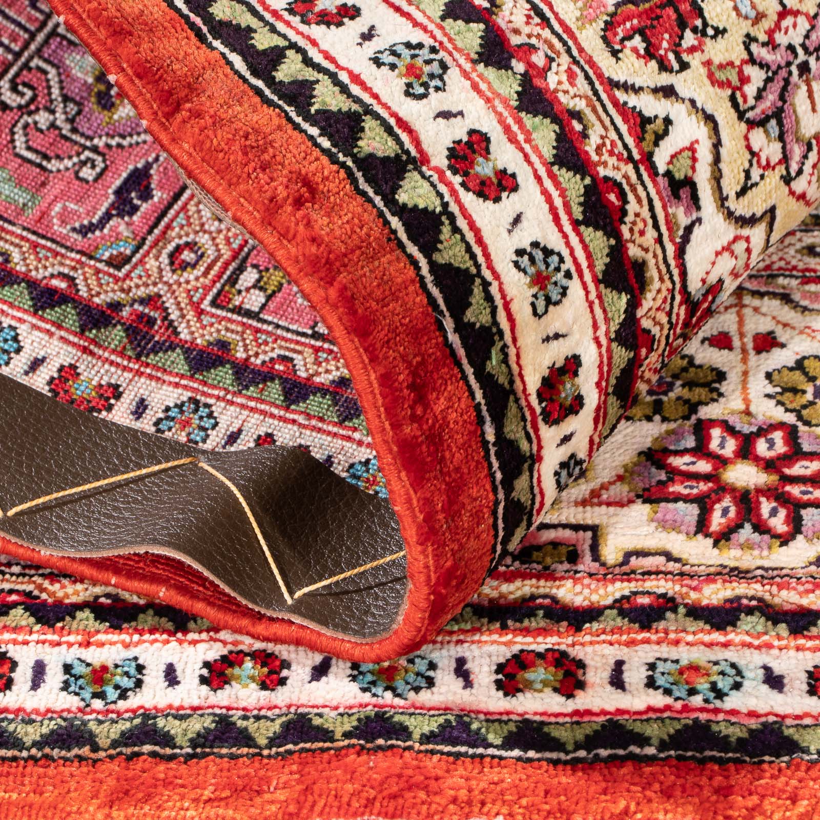 Tapis en soie - Ghom soie - Premium - 71 x 58 cm - multicolore