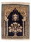 Tapis en soie - Ghom soie - Premium - 72 x 57 cm - bleu foncé