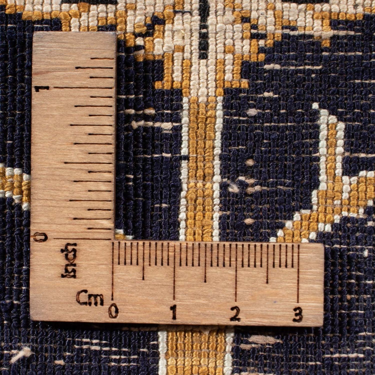 Tapis en soie - Ghom soie - Premium - 72 x 57 cm - bleu foncé