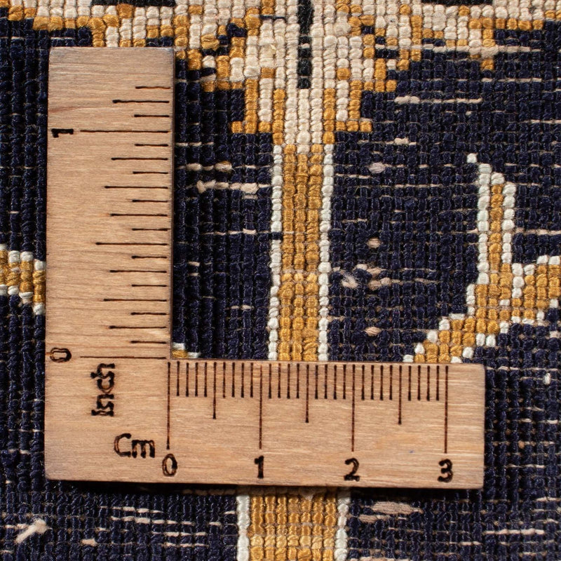 Tapis en soie - Ghom soie - Premium - 72 x 57 cm - bleu foncé