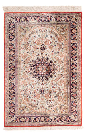 Tapis en soie - Ghom soie - Premium - 119 x 77 cm - beige