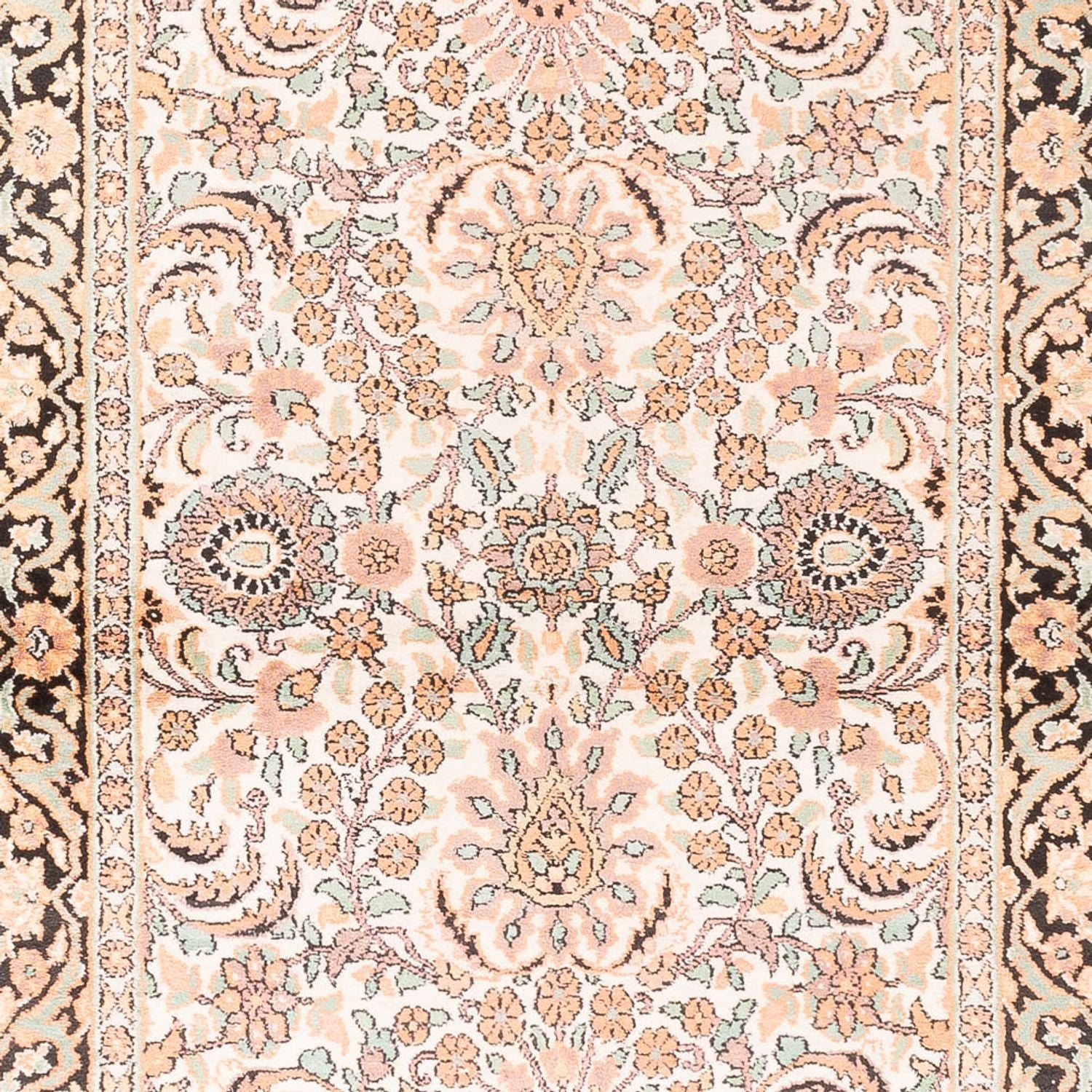 Tapis de couloir Tapis en soie - Soie du Cachemire - 280 x 96 cm - rose