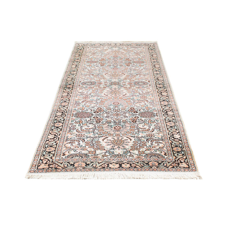 Tapis de couloir Tapis en soie - Soie du Cachemire - 280 x 96 cm - rose