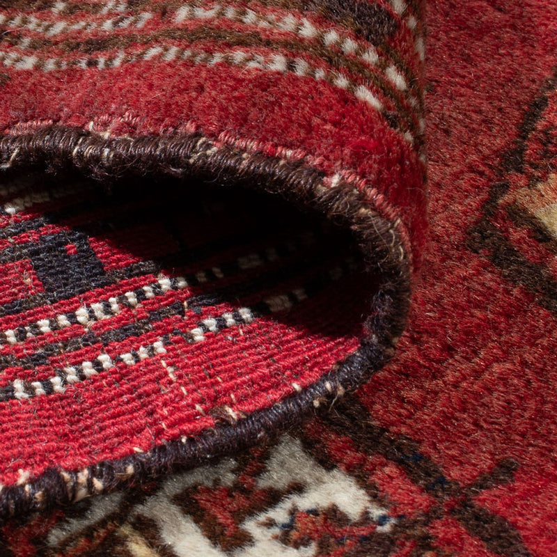 Tapis Turkaman - 121 x 83 cm - rouge foncé