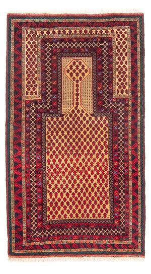 Belutsch Teppich - Gebetsteppich - 147 x 86 cm - beige