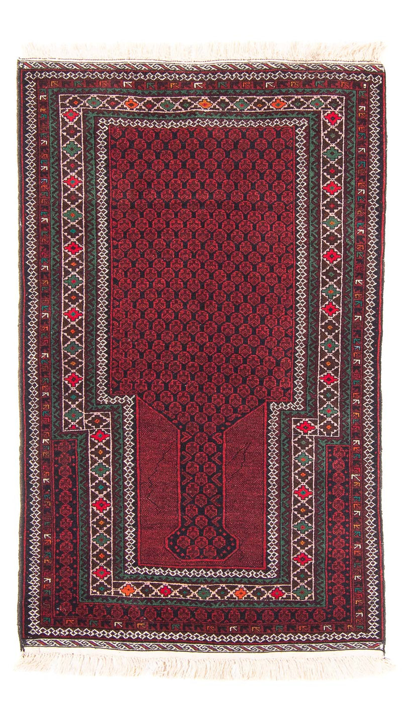 Tapis Belutsch - Tapis de prière - 145 x 88 cm - rouge