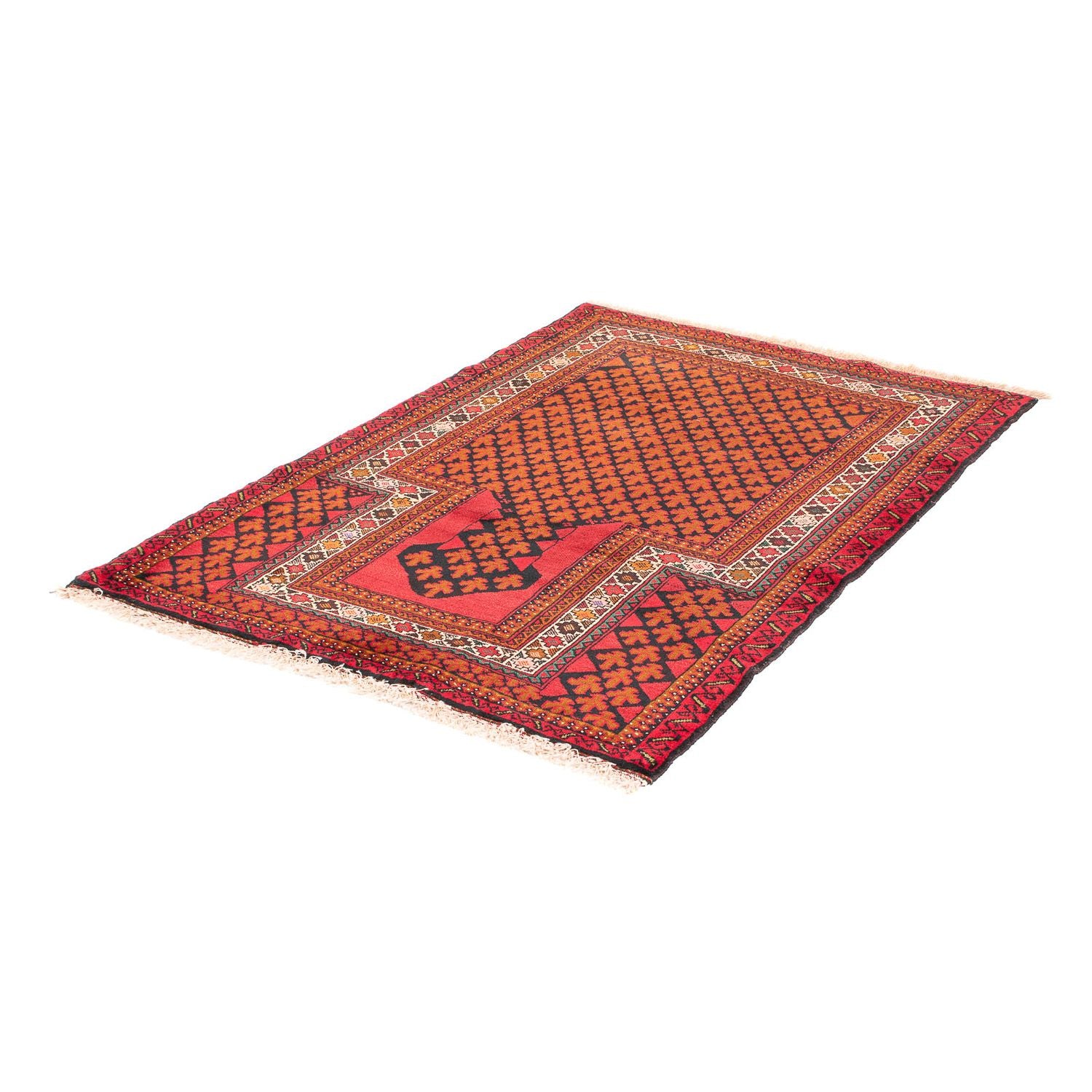 Belutsch Teppich - Gebetsteppich - 131 x 96 cm - rot