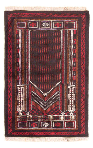 Tapis Belutsch - Tapis de prière - 130 x 86 cm - bleu foncé