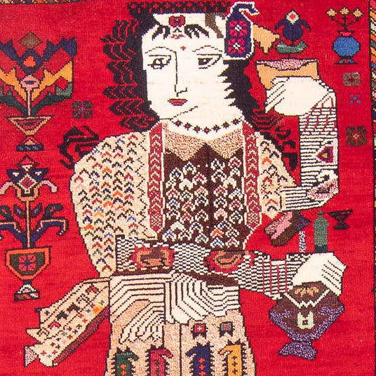 Tapis Belutsch - 145 x 92 cm - rouge