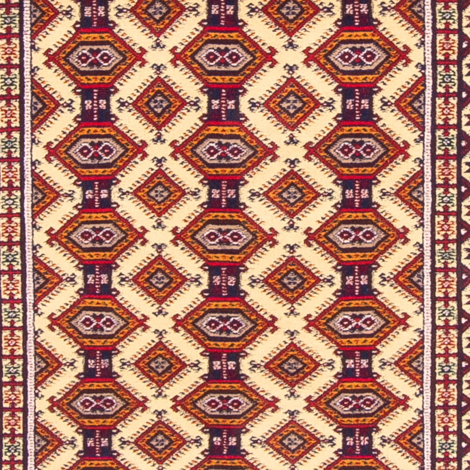 Tapis de couloir Tapis afghan - 390 x 90 cm - beige