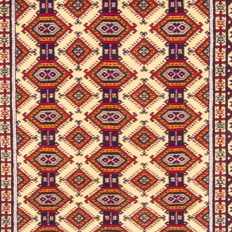 Tapis de couloir Tapis afghan - 390 x 90 cm - beige
