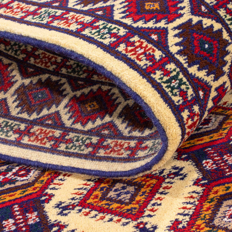 Tapis de couloir Tapis afghan - 390 x 90 cm - beige