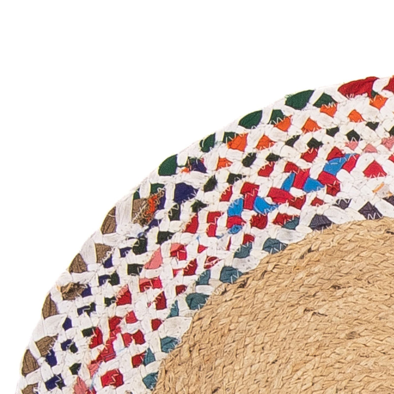 Sisalteppich rund  - 60 x 60 cm - mehrfarbig