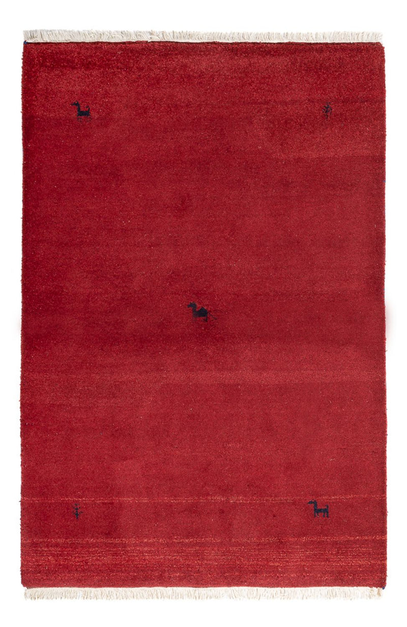 Tapis Gabbeh - Indus - 180 x 120 cm - rouge bordeaux