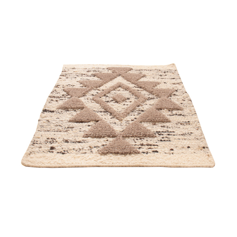 Tapis en laine - 90 x 60 cm - beige clair