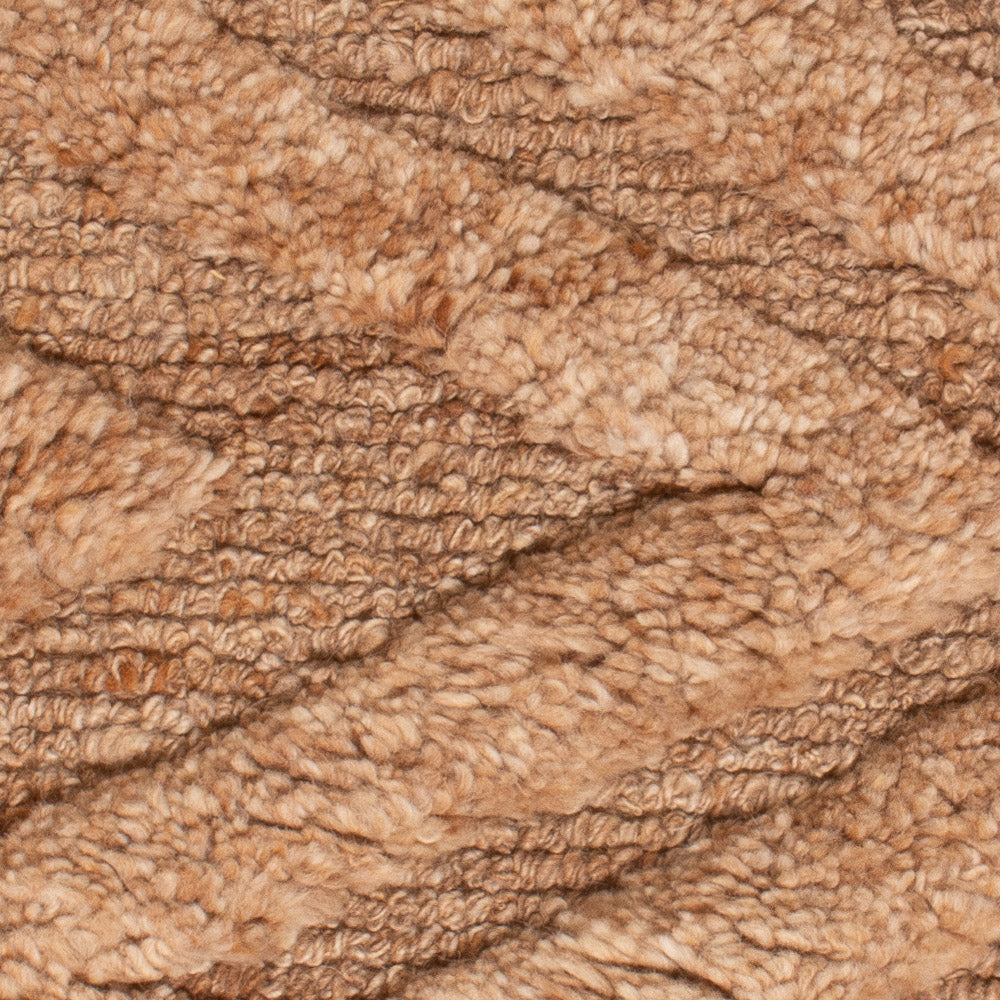 Wollteppich - 90 x 60 cm - dunkelbeige