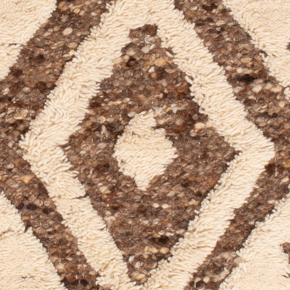 Tapis en laine - 90 x 60 cm - beige foncé