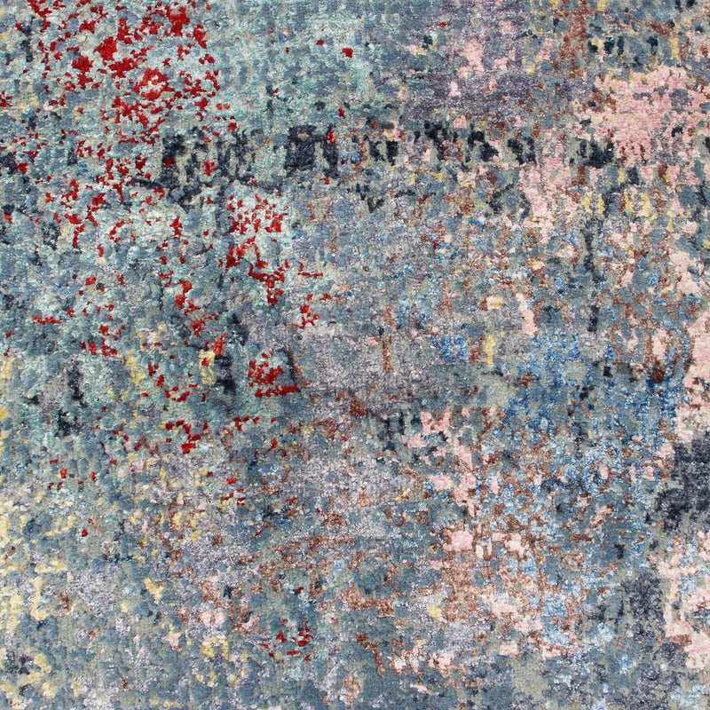 Tapis design - 242 x 163 cm - bleu de mer