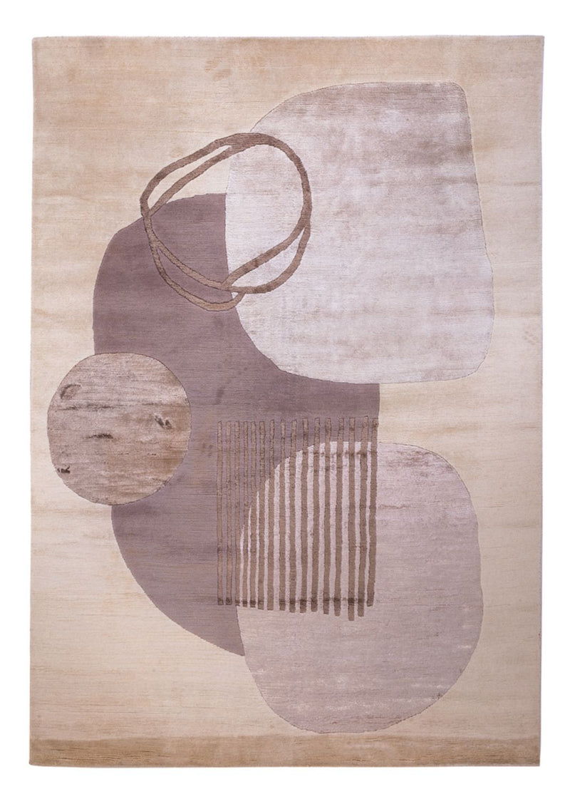 Designer Teppich - 244 x 164 cm - silber