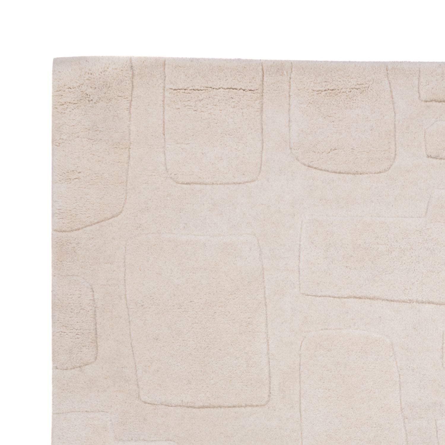 Designer Teppich - 200 x 140 cm - beige