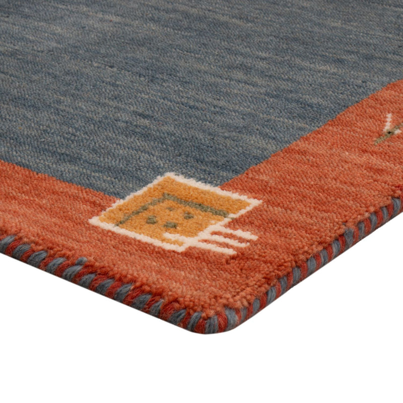 Gabbeh Teppich - Softy - 90 x 60 cm - blau