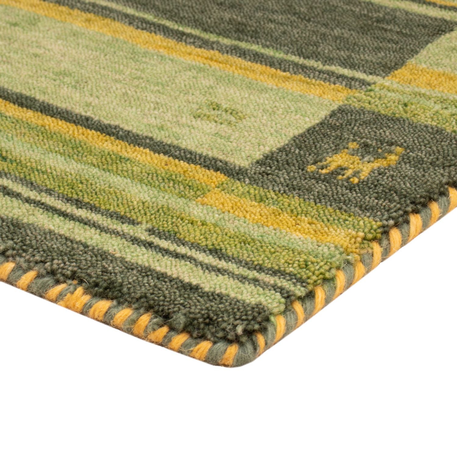 Gabbeh Teppich - Softy - 90 x 60 cm - grün