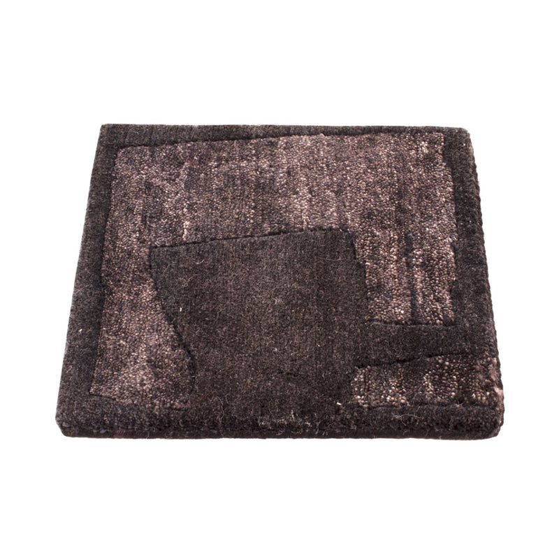 Tapis design carré  - 30 x 30 cm - anthracite