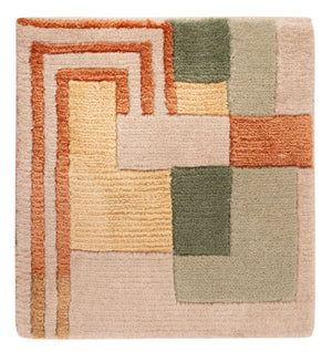 Designer Teppich quadratisch  - 30 x 30 cm - grün