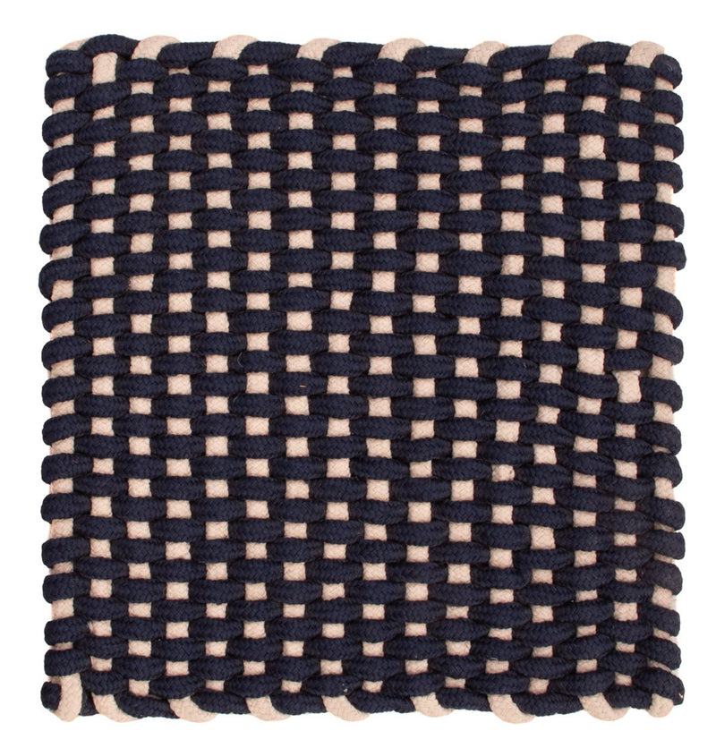 Tapis carré  - 41 x 41 cm - bleu foncé