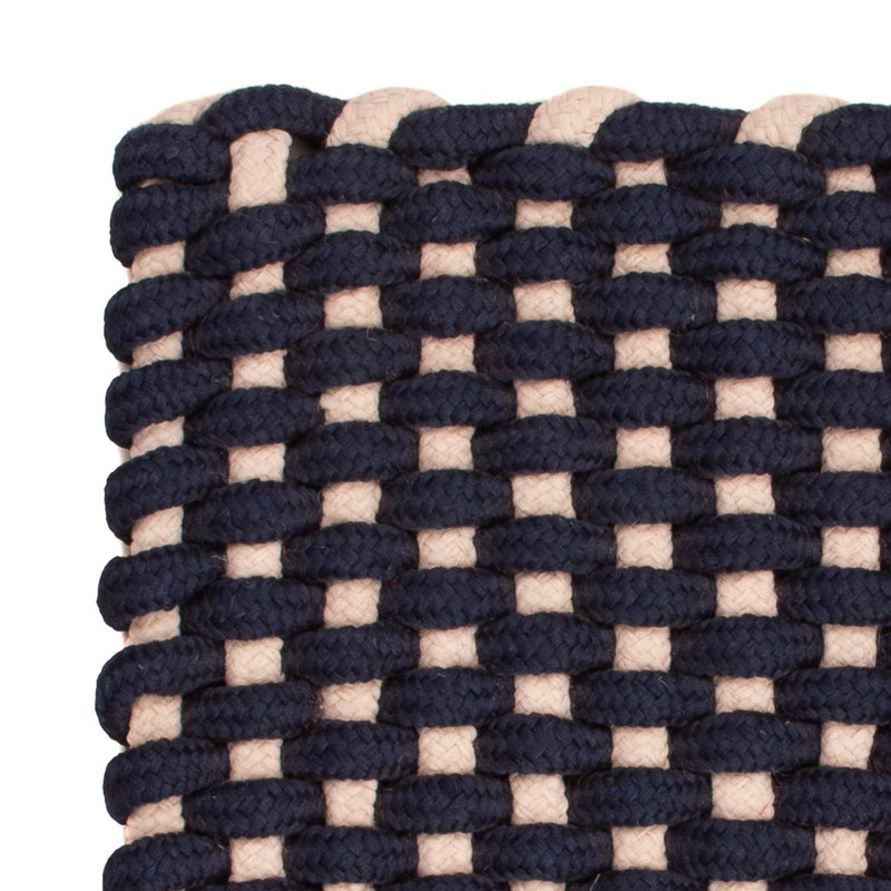Tapis carré  - 41 x 41 cm - bleu foncé