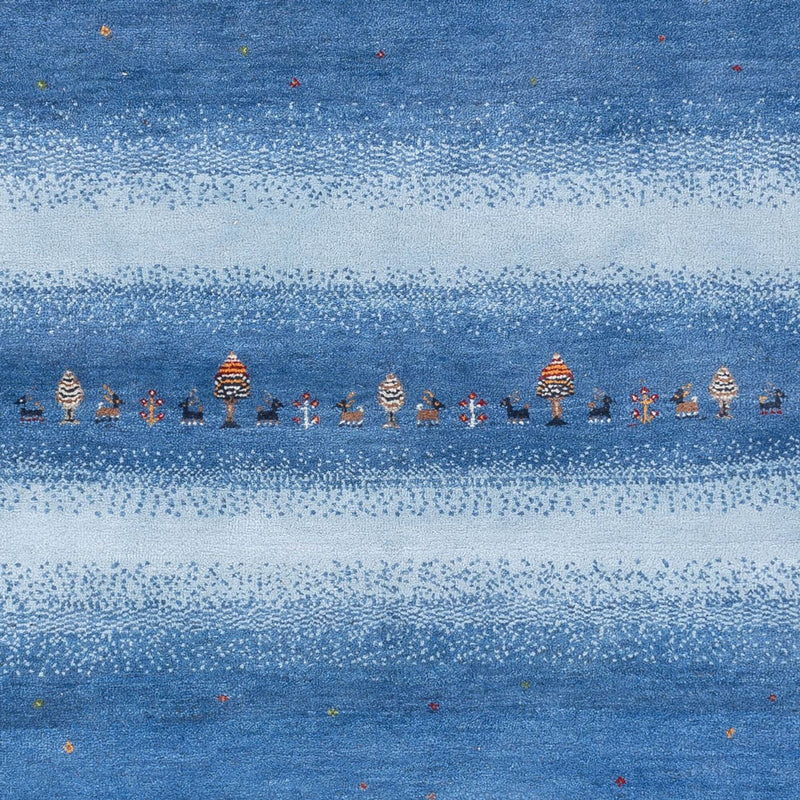 Gabbeh Teppich - Loribaft Indus - 243 x 169 cm - blau
