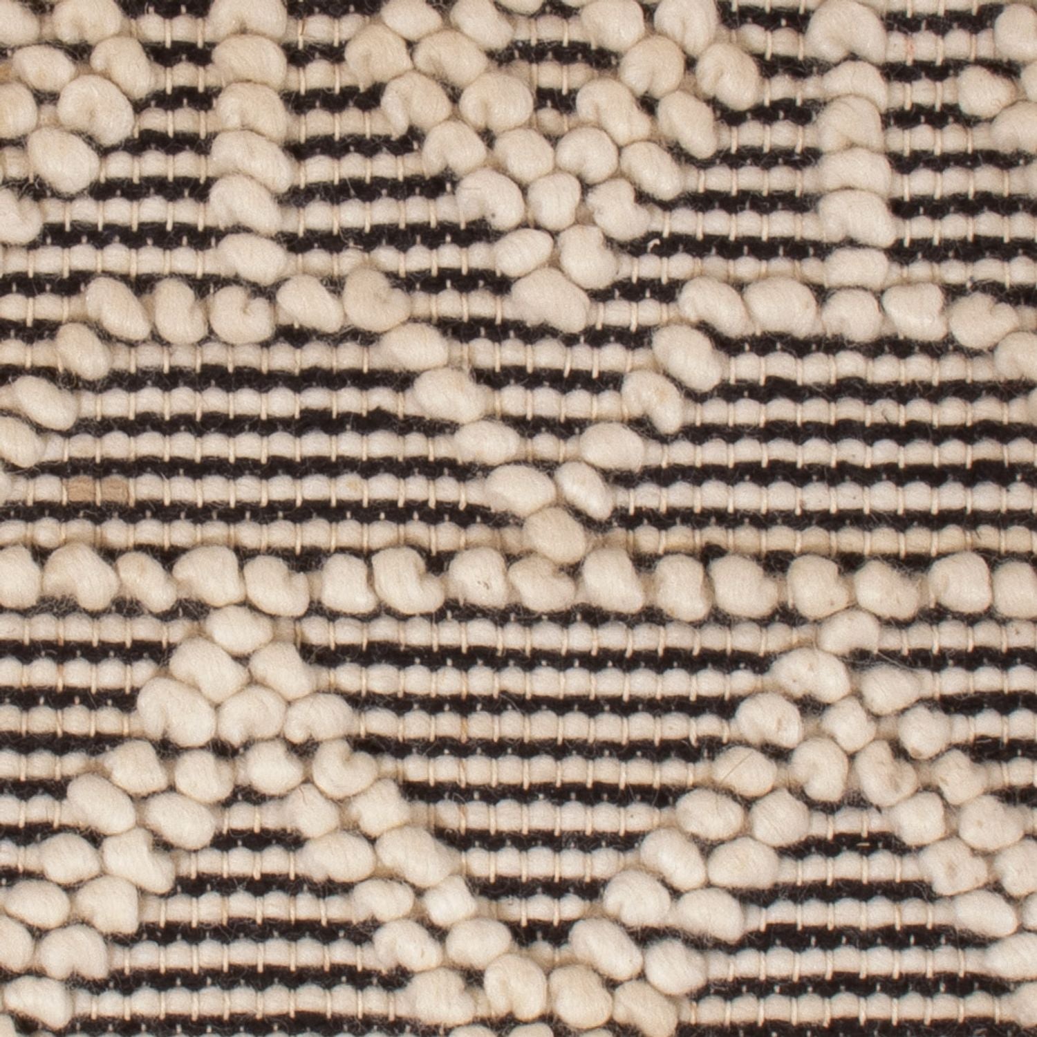 Tapis en laine - 58 x 46 cm - noir et blanc