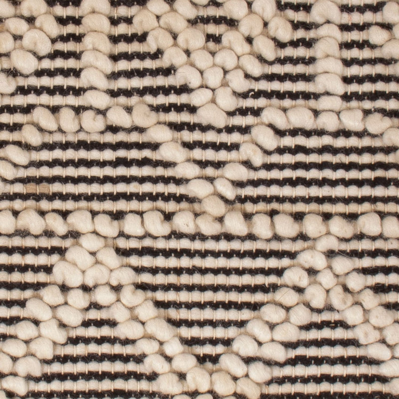 Tapis en laine - 58 x 46 cm - noir et blanc