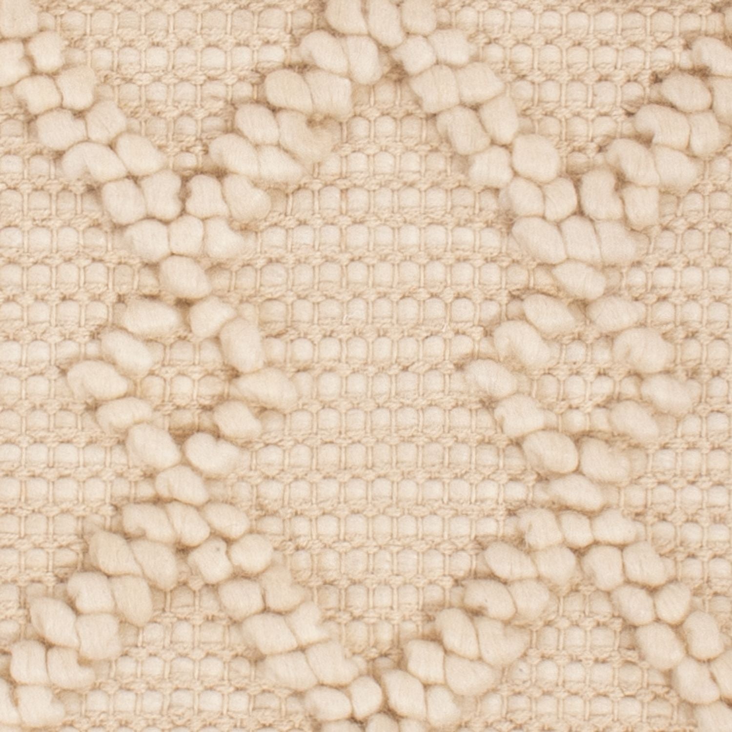 Wollteppich quadratisch  - 48 x 46 cm - creme