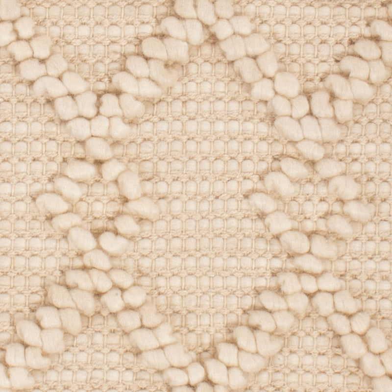 Wollteppich quadratisch  - 48 x 46 cm - creme