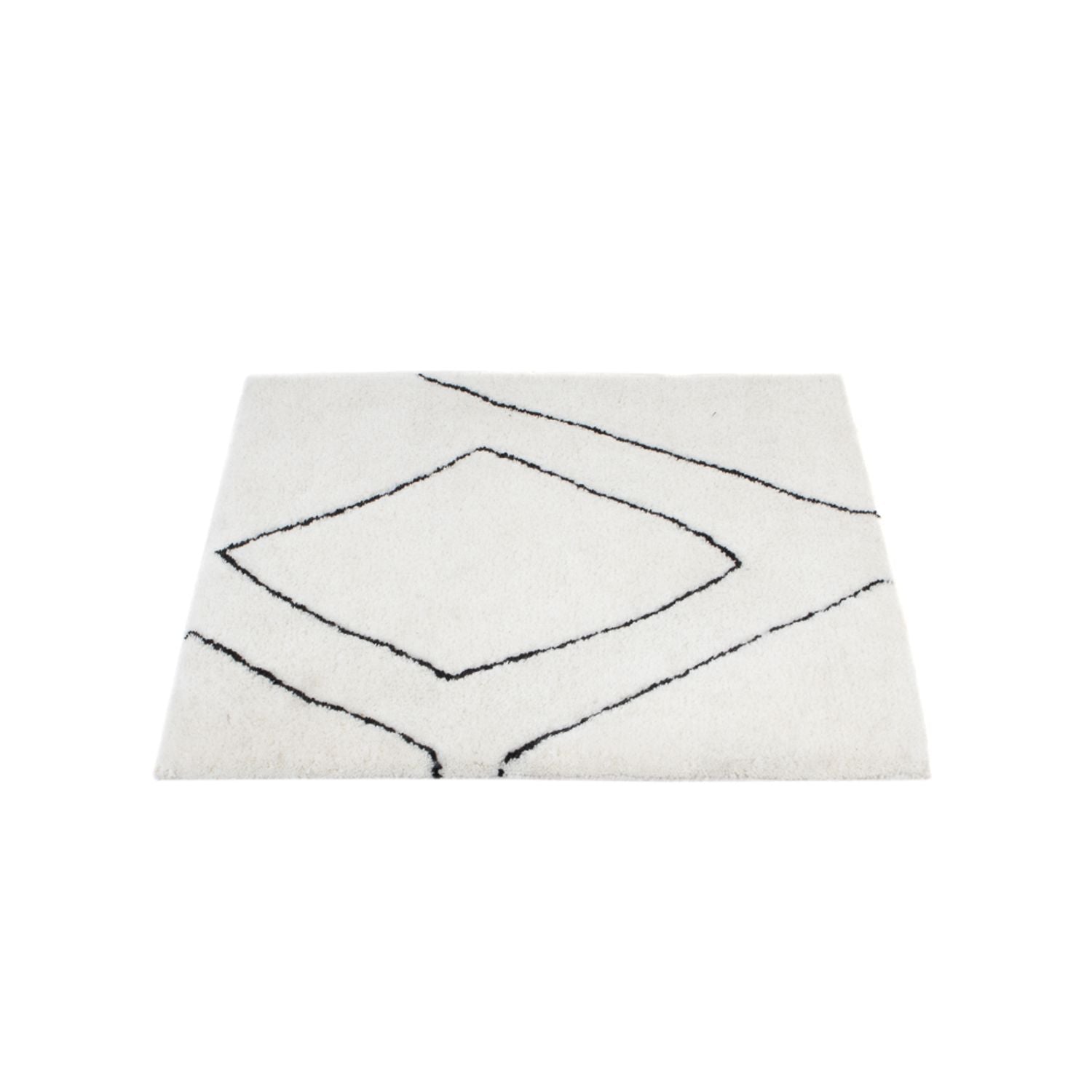 Tapis en laine carré  - 62 x 62 cm - gris clair