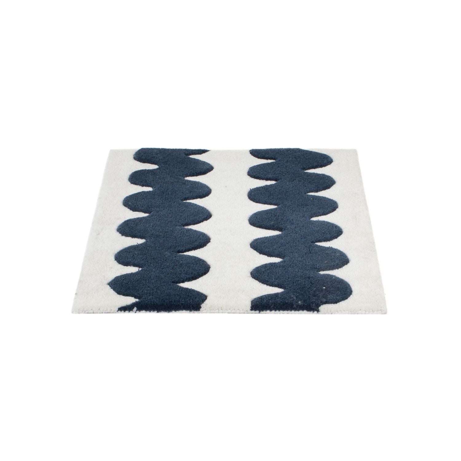 Wollteppich quadratisch  - 60 x 60 cm - mehrfarbig