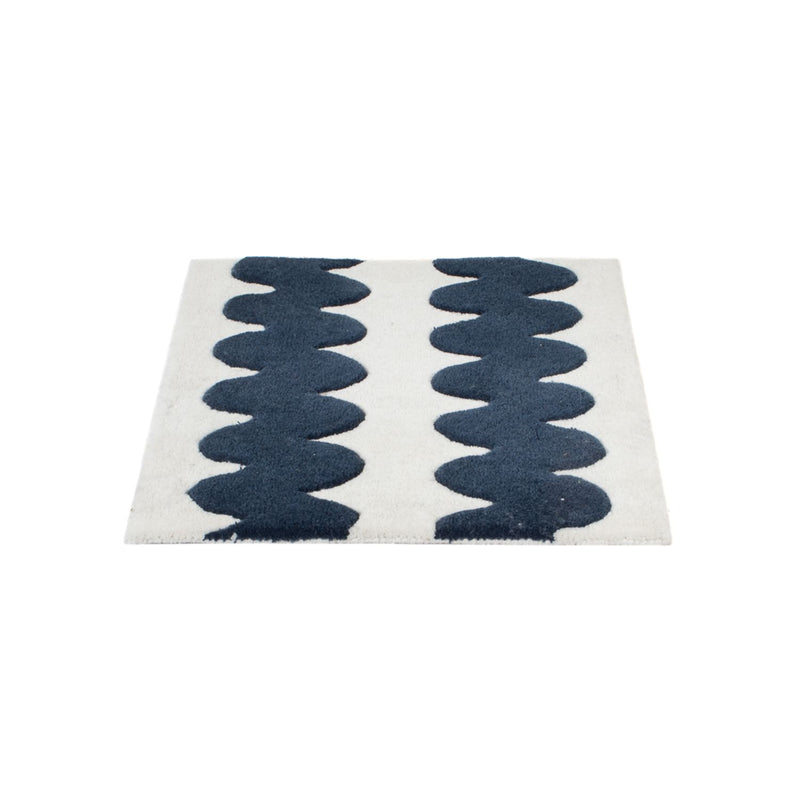 Wollteppich quadratisch  - 60 x 60 cm - mehrfarbig