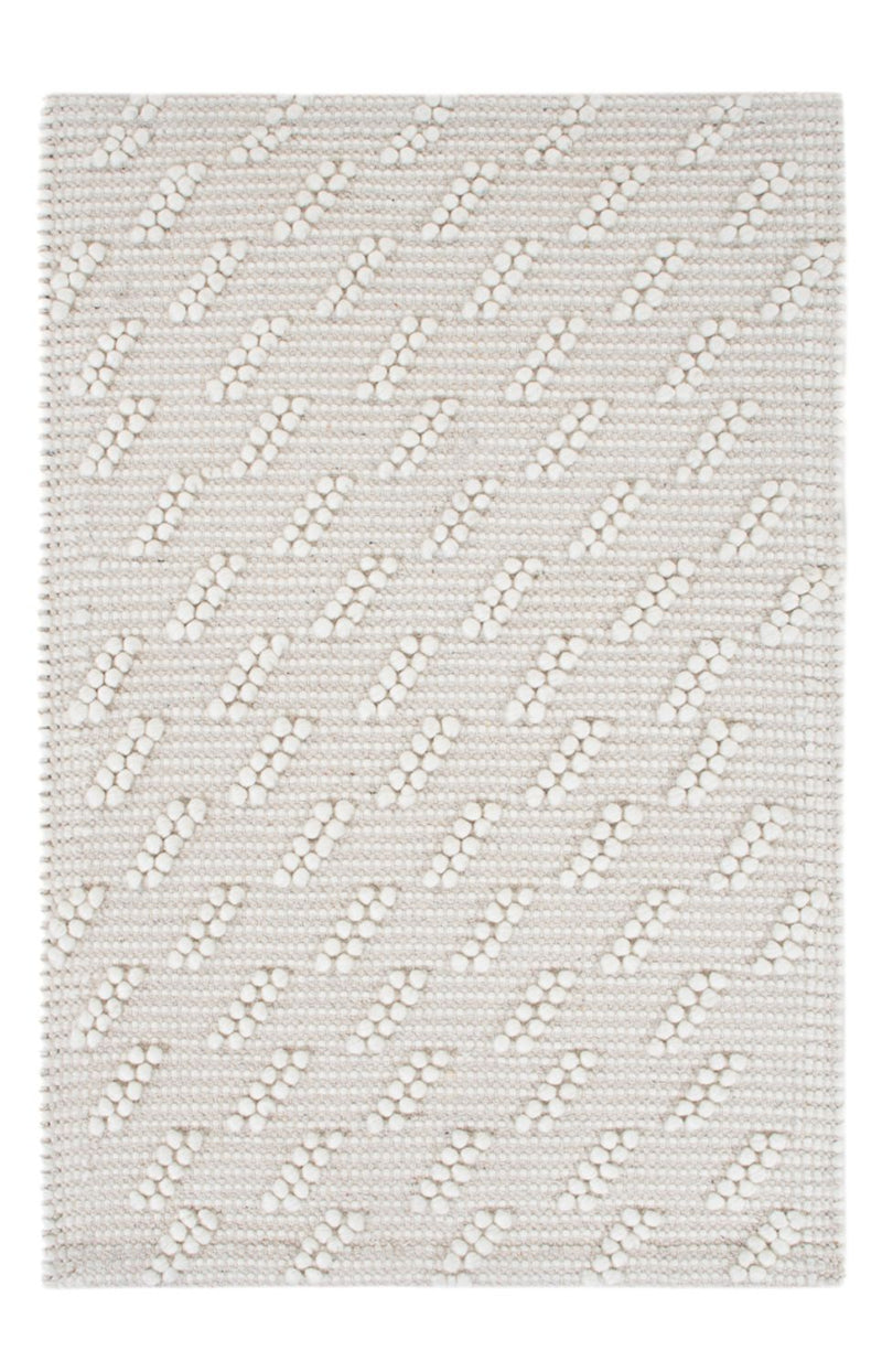 Wollteppich - 95 x 63 cm - hellgrau